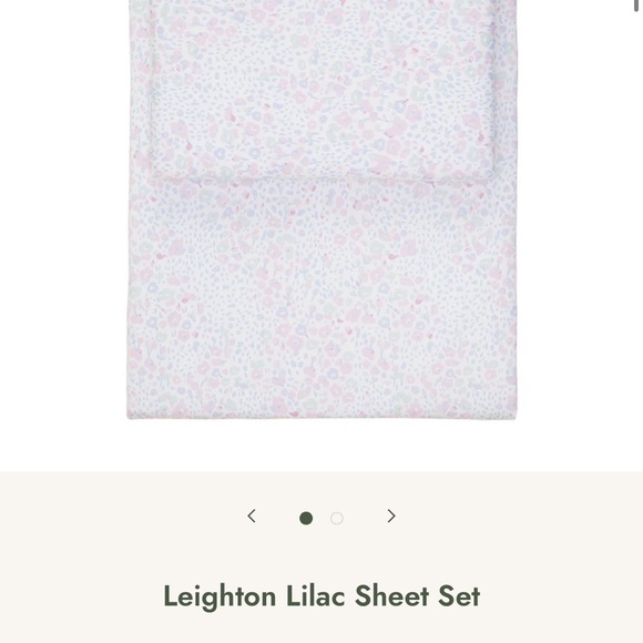 Biscuit Home Twin sheet set in Leighton Lilac print - Picture 2 of 2